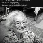 101 Jahre gelebte Menschenrechte - Veranstaltungsreihe mit Texten und Erinnerungen von Ruth Weiss in Sulzbach 2.-12.Okt.2025